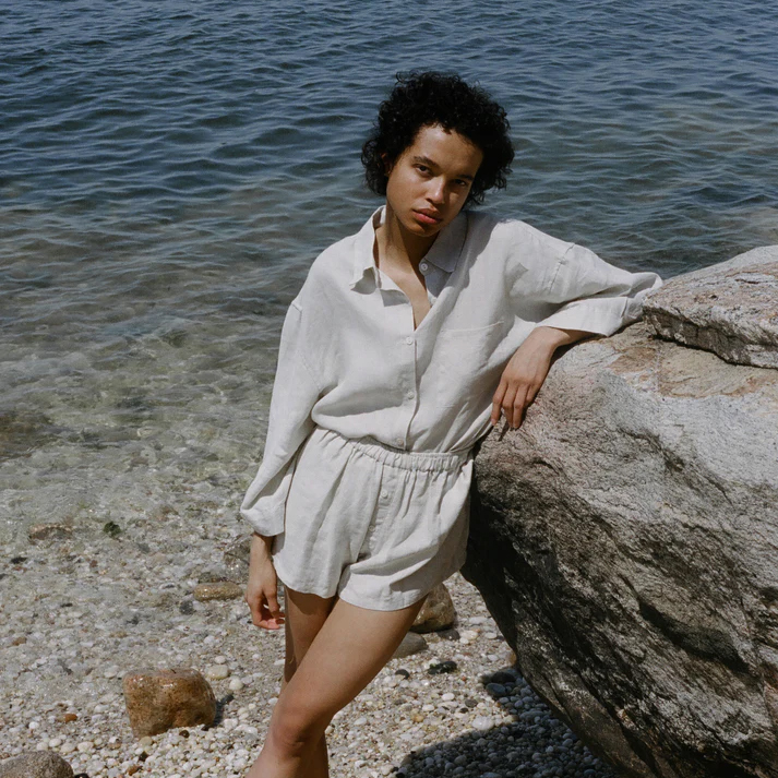 Deiji Studios linen pajamas for comfortable sleep