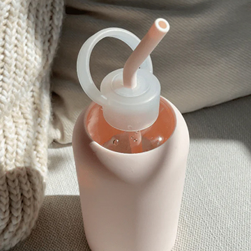 BKR glass water bottle with silicone sleeve for travel and daily hydration