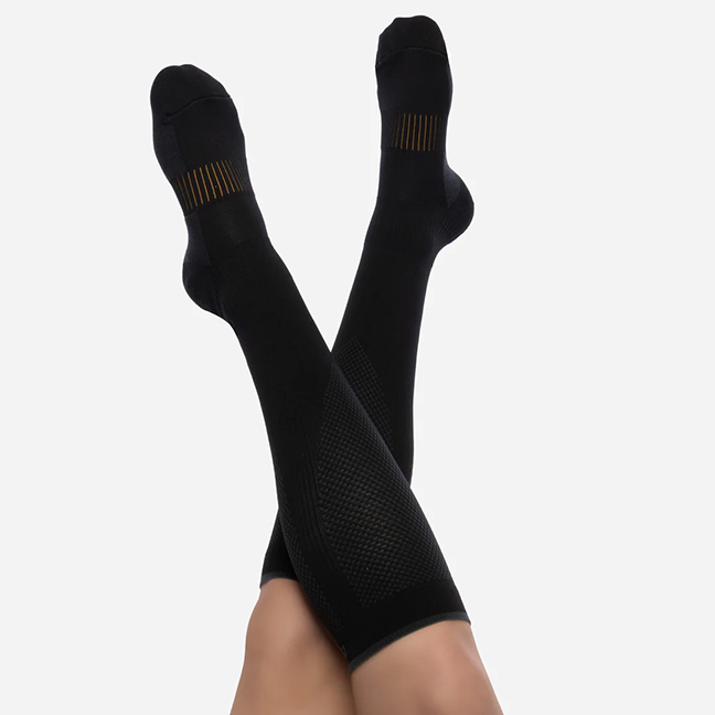 Compression socks for long flights to support circulation and travel comfort